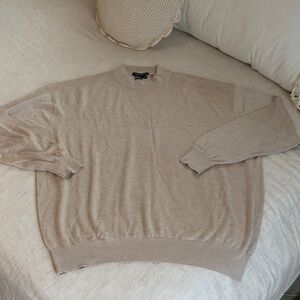 Men's Tulliano Beige Silk Sweater- 3X